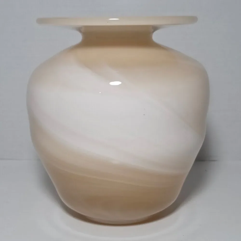 Vtg Les Verriers de Maure-Vieil Vase Bob Le Bleis French Art Glass Hand Blown